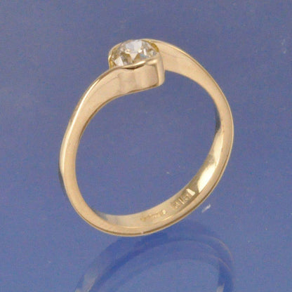 Simple Crossover Diamond Ring Ring by Chris Parry Jewellery