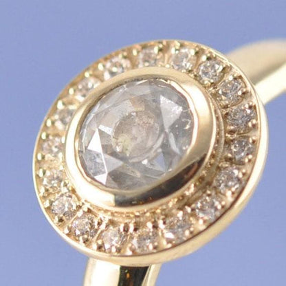 Sparkling Halo Ash in Gemstone Ring Ring by Chris Parry Jewellery