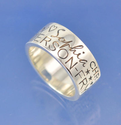 The Memories Ring with Cremation Ashes Ring by Chris Parry Jewellery
