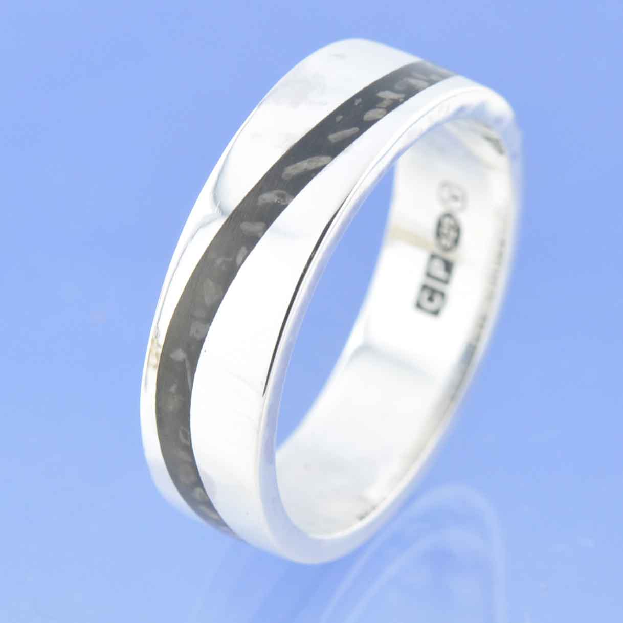 Winding Wave Cremation Ash Ring. Ring by Chris Parry Jewellery