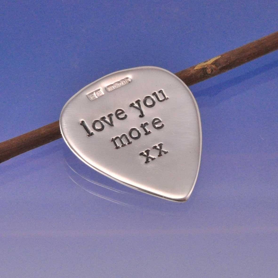 Guitar Plectrum - Personalised Inscription Silverware by Chris Parry Jewellery