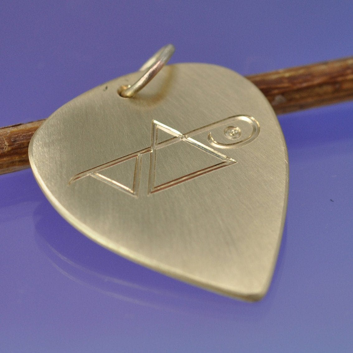Guitar Plectrum - Your Hand Writing Silverware by Chris Parry Jewellery