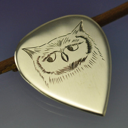 Guitar Plectrum - Your Hand Writing Silverware by Chris Parry Jewellery