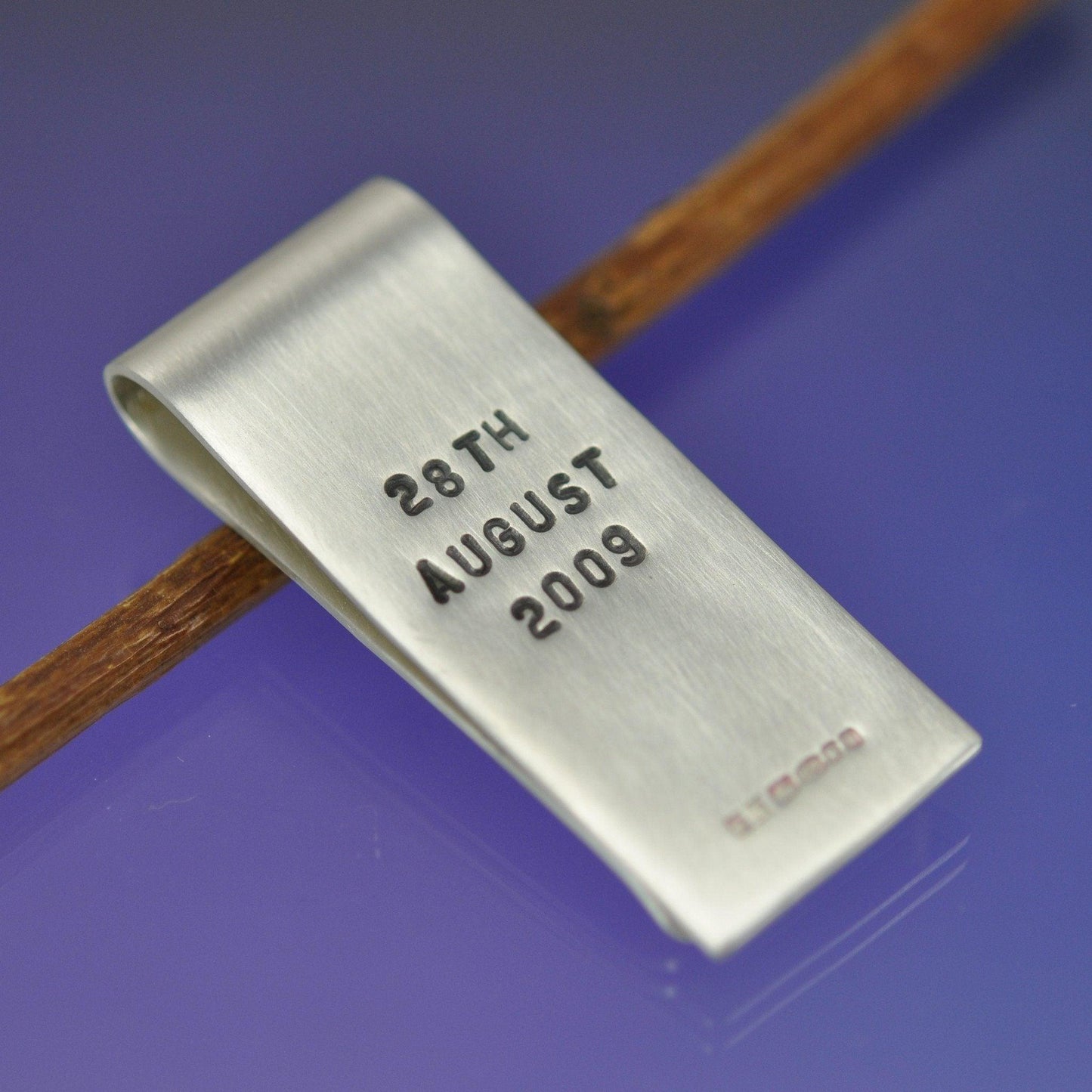 Hand Stamped Money Clip Silverware by Chris Parry Jewellery