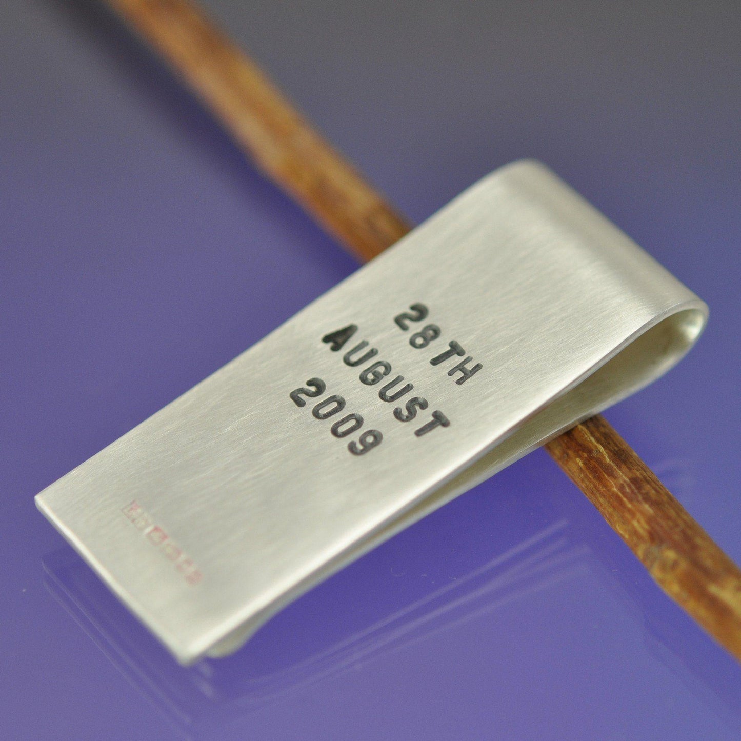 Hand Stamped Money Clip Silverware by Chris Parry Jewellery