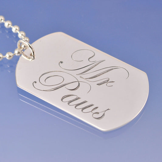 Personalised Dog Tag Silverware by Chris Parry Jewellery