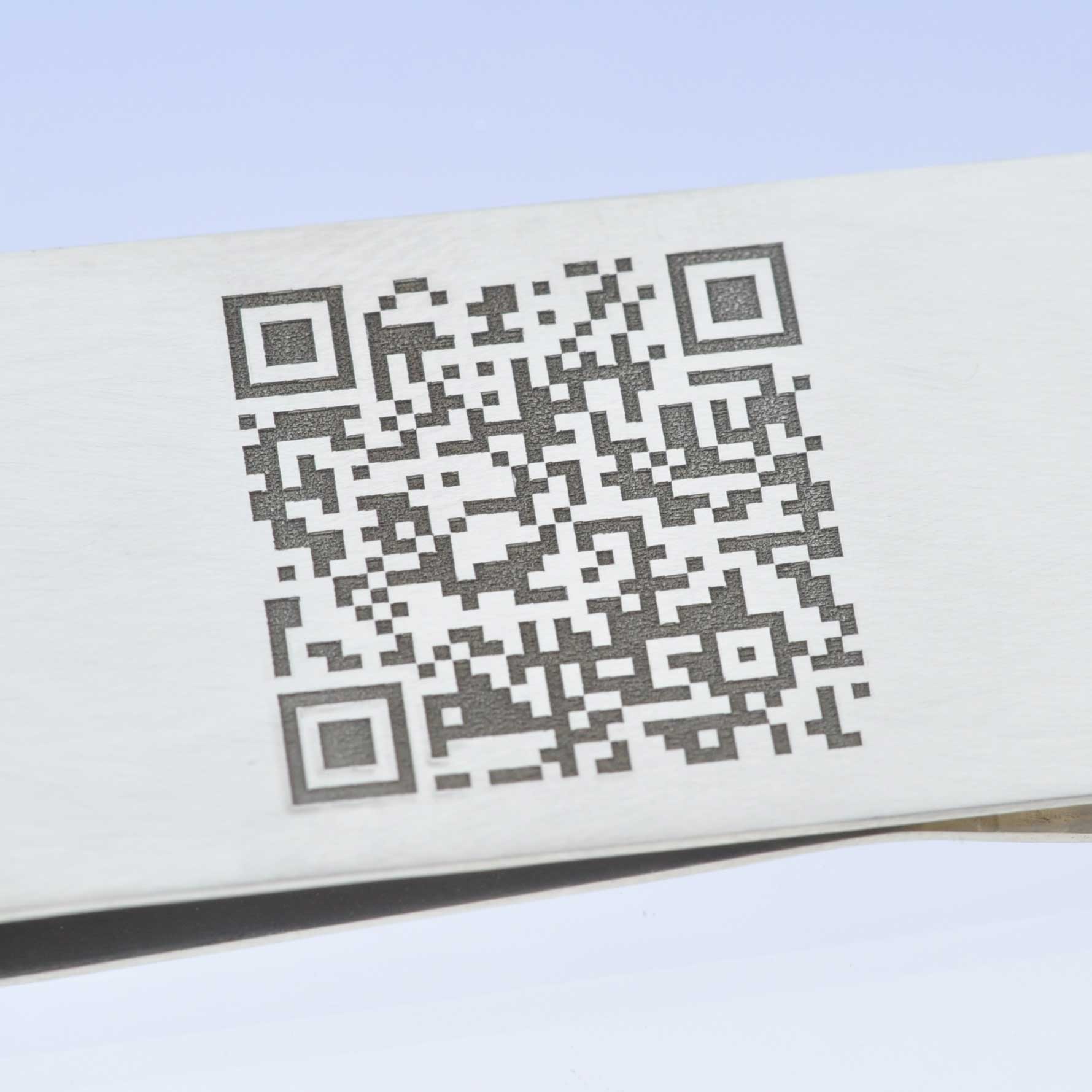 Personalised QR Code Steel Money Clip Silverware by Chris Parry Jewellery