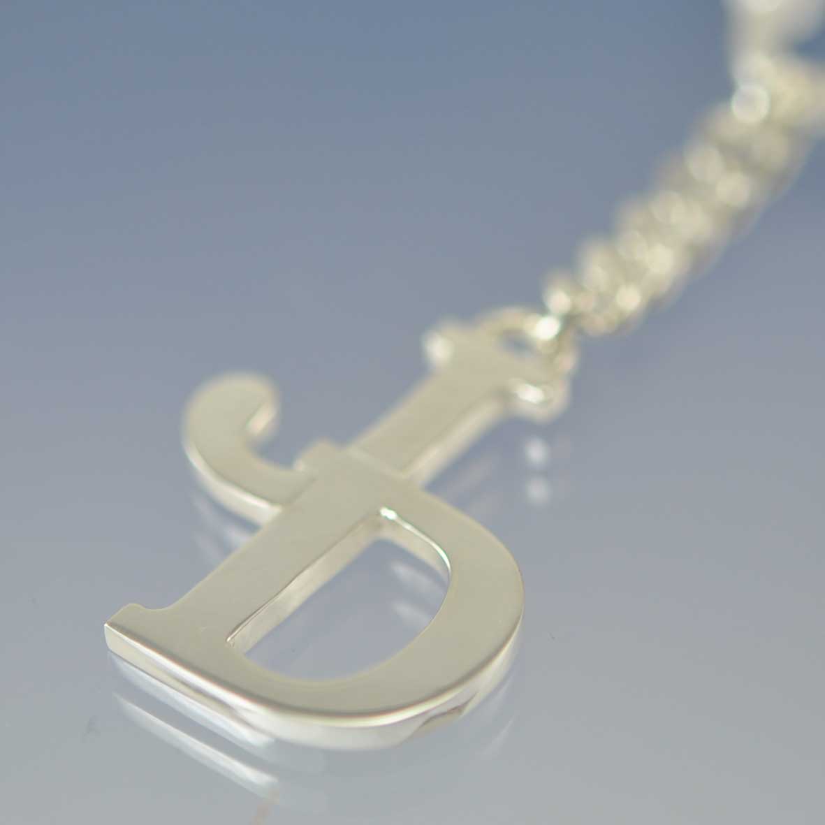 Sterling Silver Initial Key Ring Silverware by Chris Parry Jewellery