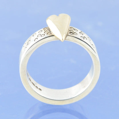 Small Effervescent Heart Cremation Ash Ring by Chris Parry Jewellery