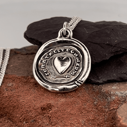 Steal My Heart Necklace  (Latin: Fura Ta Est Cor Meum) by Chris Parry Jewellery