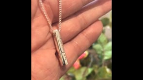 Cremated Ash Necklace -  Cylinder Pendant
