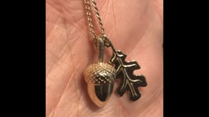 Ashes Into Jewellery Necklace - Solid Acorn Pendant