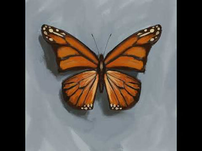 Digital butterfly painting for cremation ash necklace
